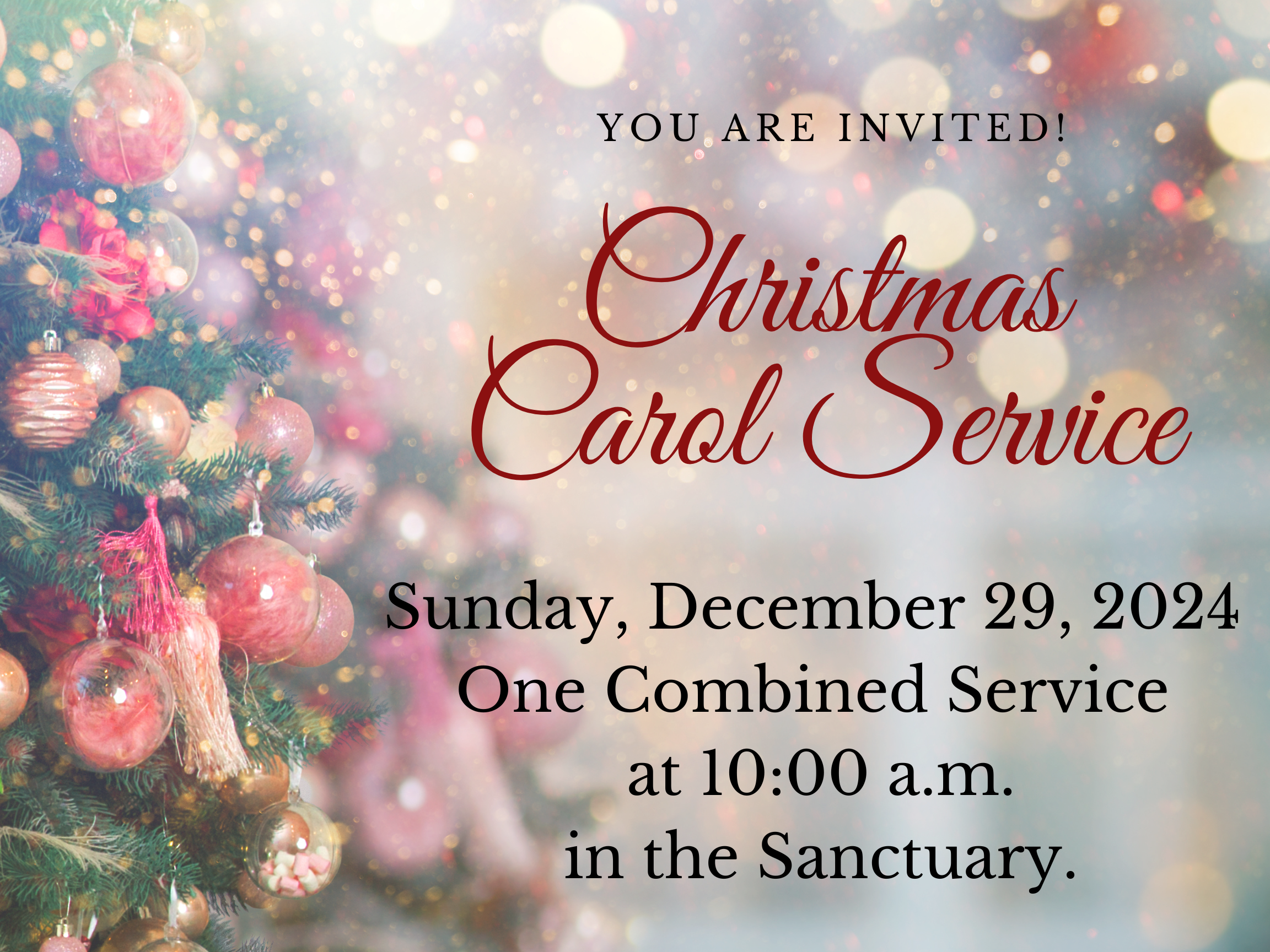 Christmas Carol Service- December 29, 2024