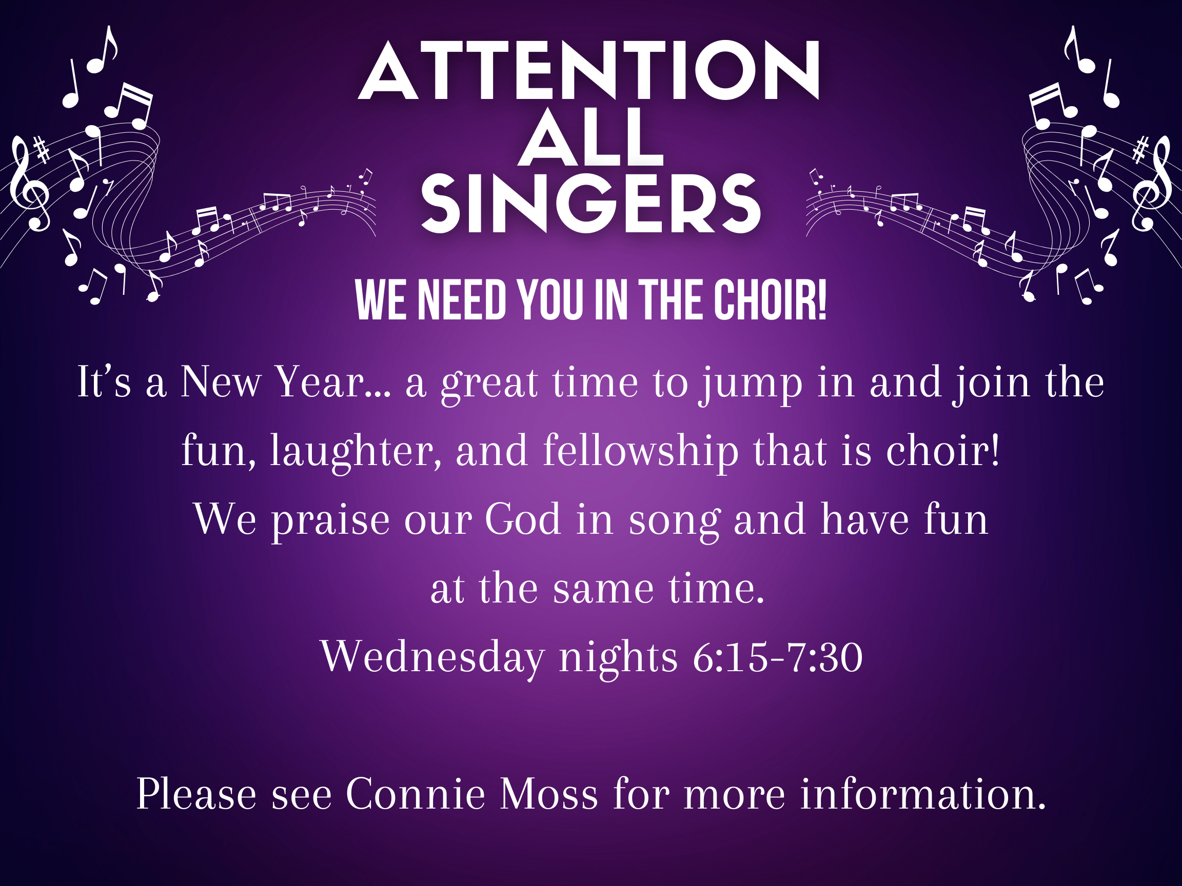 Attention All Singers!