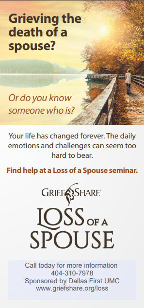 Griefshare – Loss of a Spouse- January 25, 2025