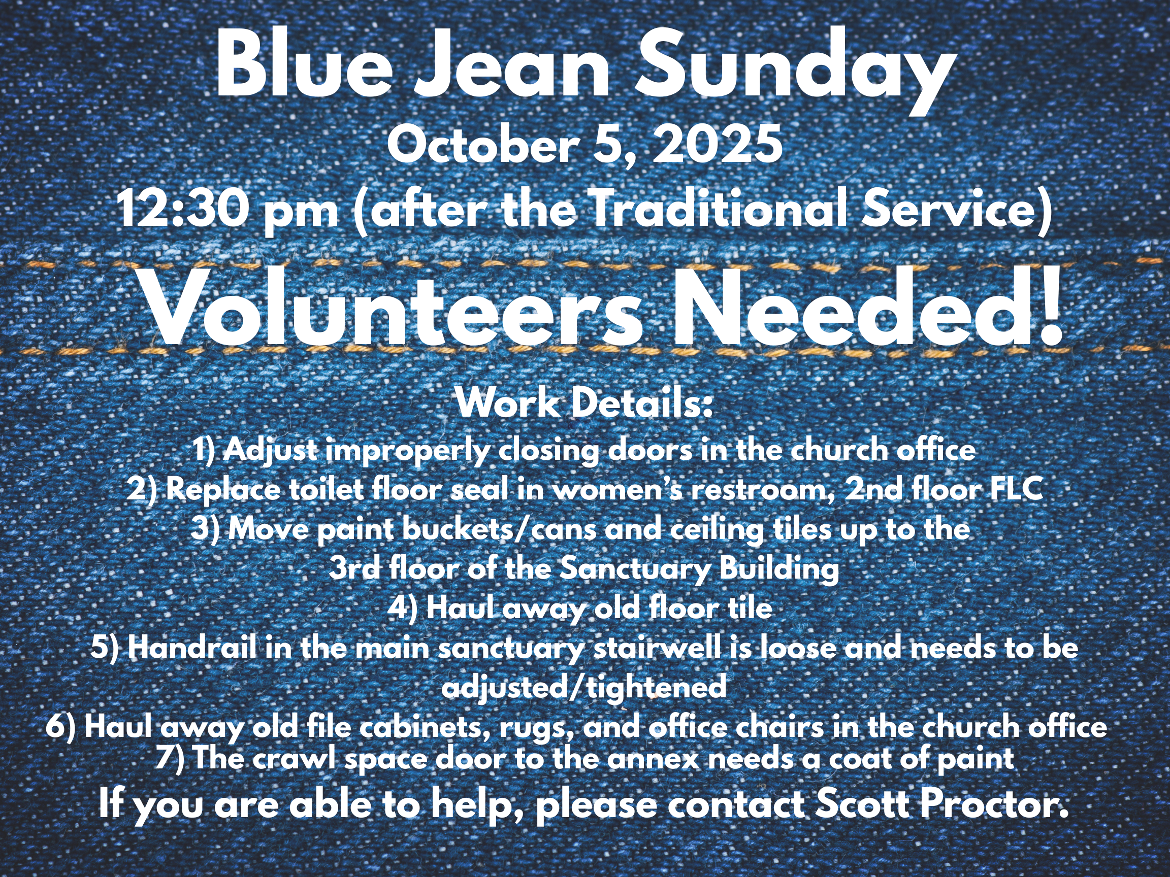 Blue Jean Sunday – October 5, 2025
