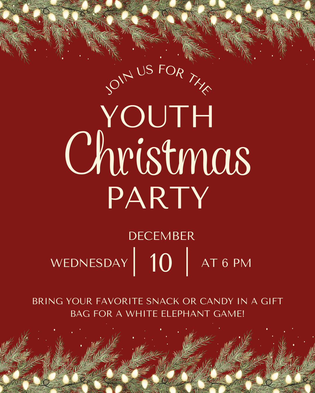 Youth Christmas Party – December 10, 2025