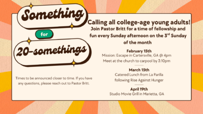 Something for 20-somethings