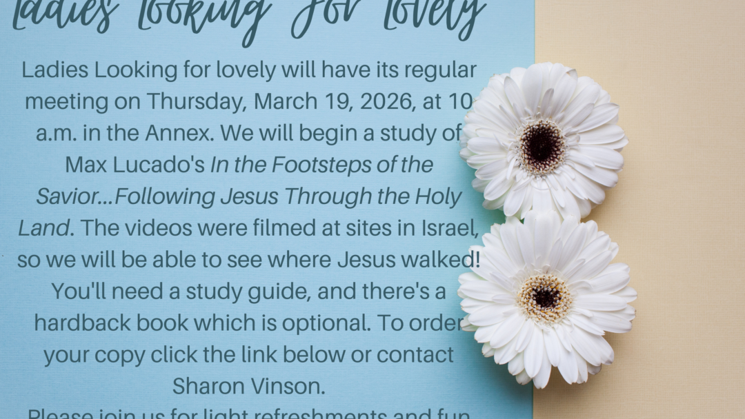 Ladies Looking for Lovely Circle – March 19, 2026