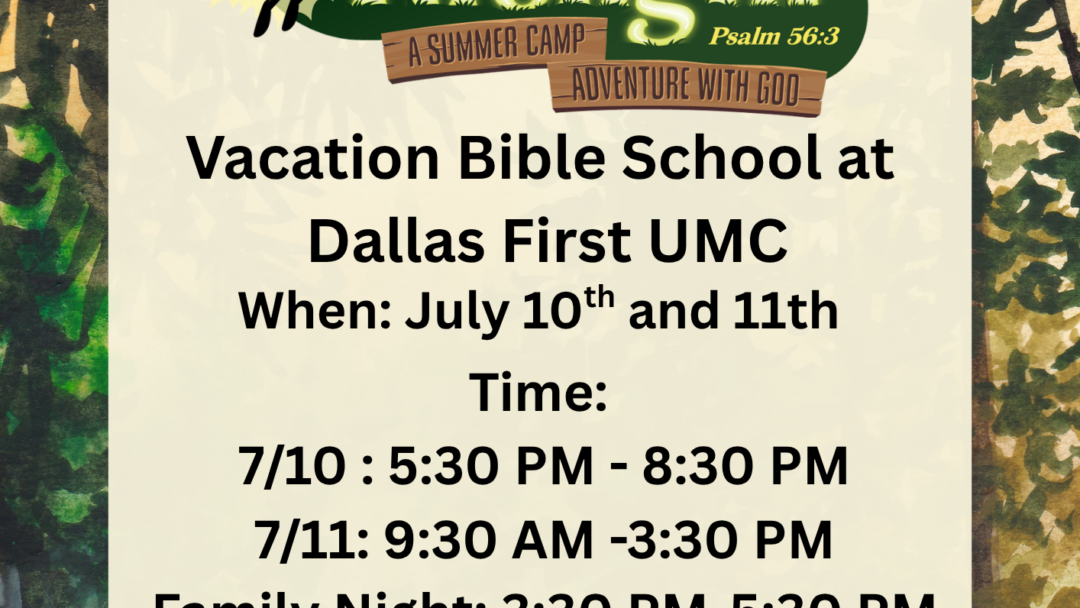 Vacation Bible School – July 10-11, 2026