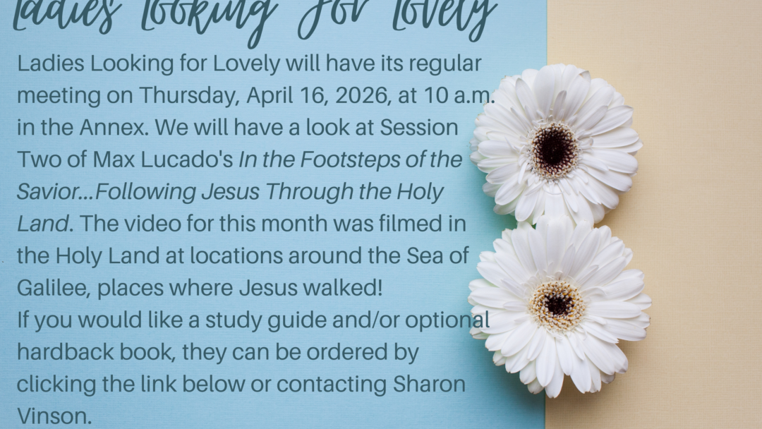 Ladies Looking for Lovely Circle – April 16, 2026