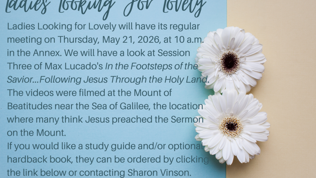 Ladies Looking for Lovely Circle – May 21, 2026
