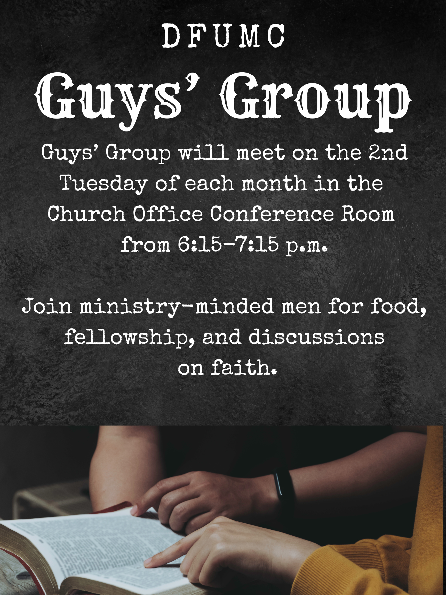 Guys’ Group- Starting August 11, 2026