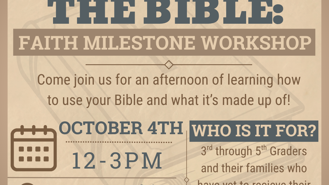 Exploring the Bible Class – October 4, 2026