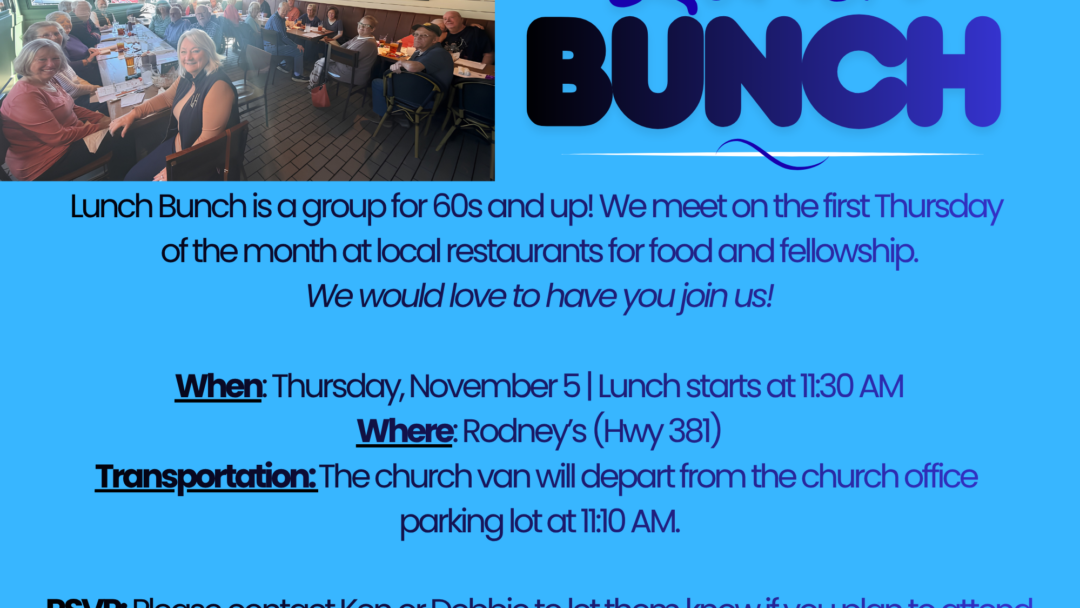 Lunch Bunch – November 5, 2026