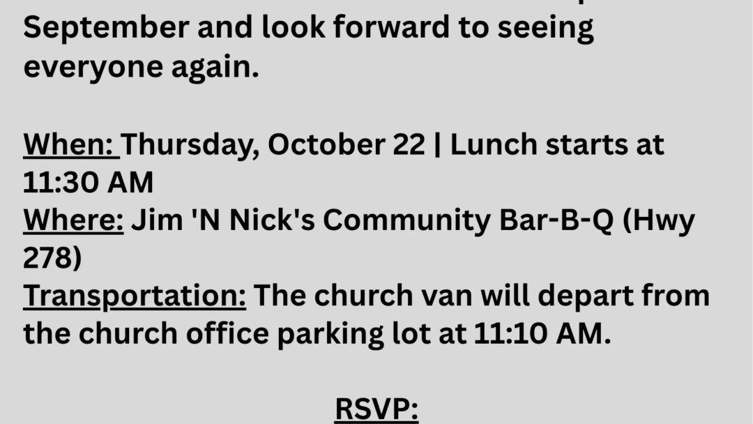Lunch Bunch – October 22, 2026
