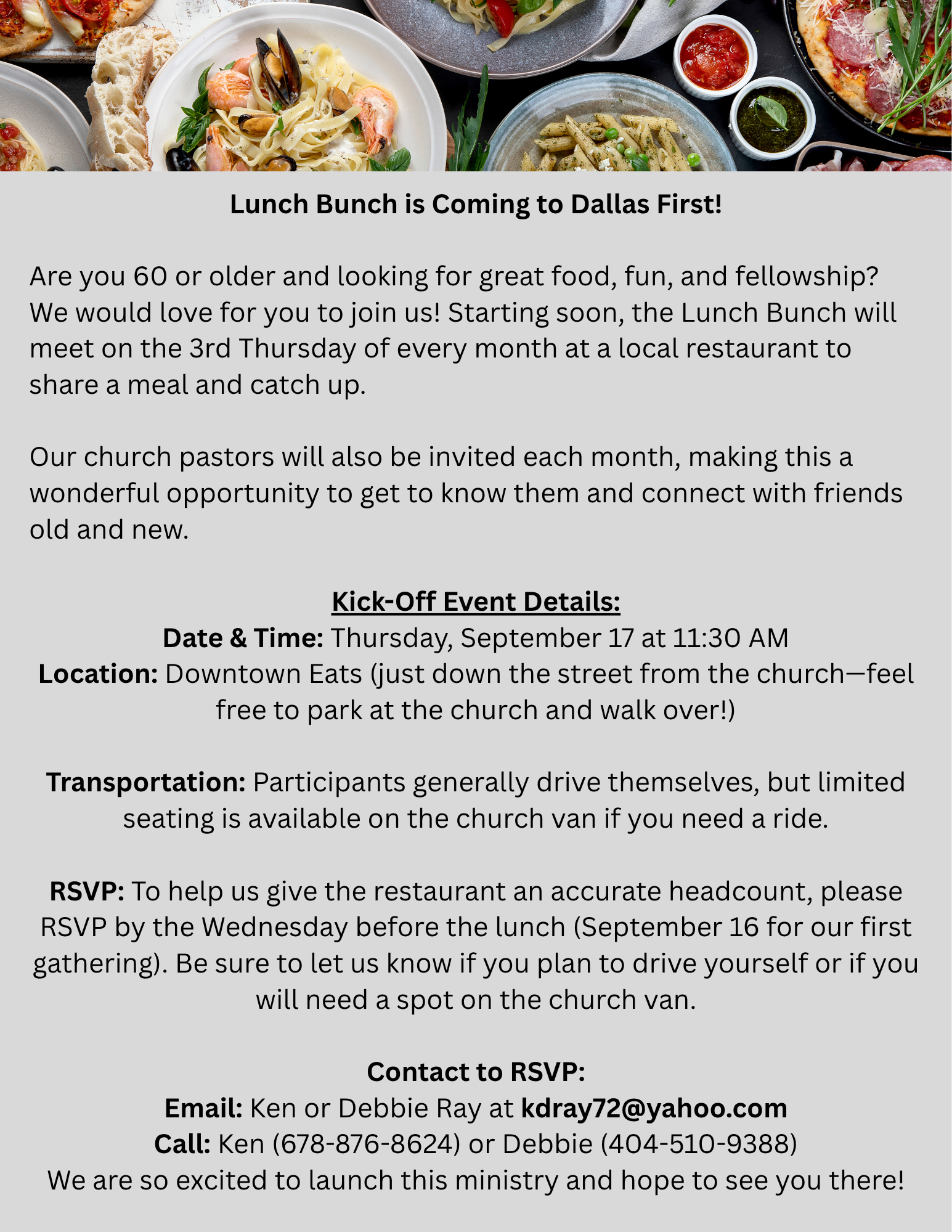 Lunch Bunch – Starting September 17th!